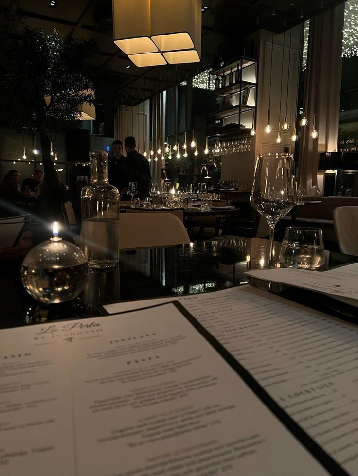 The candlelit dining room at Aurelia